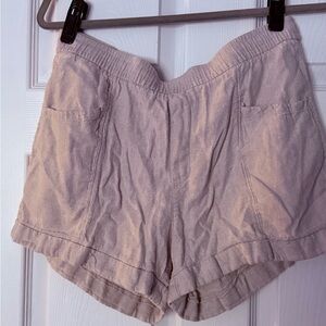 Old Navy tan linen shorts